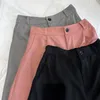 Rimocy Zomer Casual Wijde Pijpen Shorts Vrouwen 2023 Koreaanse Hoge Taille Losse Shorts Vrouw Alle Match Effen Kleur Korte Broek vrouwelijke v2hv #