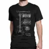 Brevet Acoustique Guitare Électrique Musique Hommes T-shirt Fou 100% Cott Manches Courtes T-shirts Col Rond T-Shirts Imprimés Tops s7Il #