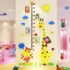 Autocollants autocollants muraux stéréo acryliques 3D pour chambre d'enfants, décoration d'autocollants muraux de dessin animé de maternelle, autocollant de mesure de hauteur de bébé,