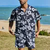 Sommaren Sanya Wind Men's Suit Quick-Torkning kan vara under vattnet vid havet Vacati Fr Shorts Casual Lapel Butt Shirt C0WV#