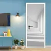Klistermärken 3D SCIFI Dörr med knappsats Dörrklistermärken Peel and Stick Door Murals Wall Decal Wallpaper Selfadhesive For Home Decor