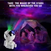 Galaxy Star Astronaut Projector Led 야간 조명 별이 빛나는 하늘 포장기 램프 장식용 침실 방향 어린이 선물 선물