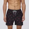 Calças de praia estampadas, calção de banho masculino, shorts de secagem rápida, calças casuais, calção de banho