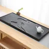 TEA TRAYS Fat Stone Tray Mirror Servering Storage Dropp Nordic Ceramic Large Bandeja Decorativa Office Accessories WRX