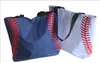 Outdoor Bags 2022 Handbag Baseball Stitching Mix Each 5 Colors 16.5X12.6X3.5Inch Mesh Handle Shoder Bag Stitched Print Tote Beach Spor Dhit4