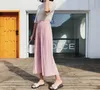 2023女性女性プリーツワイドレッグパンツ