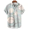 Camicie da uomo estive Fi Camicia sociale 3D Stampa a righe Manica corta T-shirt casual T-shirt oversize T-shirt Abbigliamento uomo D4PW #