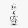 친구 Forever Heart Dangle Charm Pandoras 925 Sterling Silver Luxury Charm 세트 팔찌 제작 매력 디자이너 목걸이 펜던트 원래 선물 상자 최고 품질