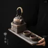 ティーウェアセット日本茶セットホームウォームスモールポットとリビングルームオフィスカップのキッチンダイニングバーの2杯