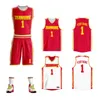Custom Reversible Basketball Jersey Uniform Personalized Printed Double Sided Shirt Mens Tank Top with Shorts Set 240318