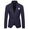 Blazer da uomo Multi-butt Decorati Casual Colletto alla coreana Blazer maschile Fi Slim Tinta unita Giacca Dr Stage Party u7Sq #