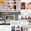 Chargeur de mise à niveau pour pare-soleil de voiture, miroir de maquillage cosmétique rechargeable avec 3 modes d'éclairage, 60 LED à intensité variable, clipsable à l'arrière sans fil