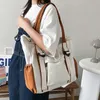 Splash-proof Nylon Fabric Shoulder Crossbody Bags For Women Multi-pocket Drawstring Tote Bag Large Capacity Student Book Handbag 240315