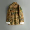 Autumn Winter Chinese Style Men Wear Qingming Shanghe Tu Deer Skin Veet Digital Printing Thicked Handmased Butt Jacket L4W7#