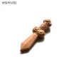 Sculptures 1 pc Solid wood carving Peach Wood Sword Feng Shui Accessories Dagger Crafts Pendant Talisman Exorcism decoration Chinese style