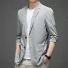 Herrdräkt Jacket Summer Ultra-Thin Breattable High Elastic Lightweight Ice Silk Sun Protecti Casual Suit Jacket Men N2K7#