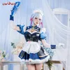 In Voorraad UWOWO Ayaka Cosplay Maid Kostuum Impact Fanart Kamisato Ayaka Leuke Maid Dr Halen Kostuums Maid Outfit n2OX #