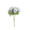 Decoratieve bloemen Hoge kwaliteit 10 hoofden Kleine roos Bruiloft Deco Mariage Fleurs Artificielles Zijde Kunstmatige Penoy Artificielle Flores