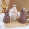 Baking Moulds Cartoon Wings Girl Candle Mold Diy Character Statue Scented Silicone Making Plaster Cake Decoration
