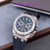 Iconic AP Wristwatch Royal Oak Offshore Series 26480TI Titanium Alloy Blue Dial Discontinued Mens Chronograph Fashion Casual Business Sports Watch