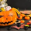 収納ボトルミンチチャーの装飾大釜ハロウィーンミニミニチュアキャンディケトルポットバケツ装飾品ケトルウィッチミニチュアトリートまたは