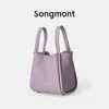 Songmont Mountain Basket with Pine Medium Vegetables, Top Layer Cowhide Designer Large Capacity One Shoulder Handbag Song 240328
