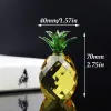 Sculptures Crystal Pineapple Fruit Glass Paperweight Office Home Decoration Party Ornament Accessory Wedding Christmas Gifts