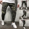 Herfst Camoue Stijl Heren Jeans Joggers Joggingbroek Cargo Trendy Hip Hop Effen Kleur Potlood Broek Mannen Fitn Broek A7S2 #