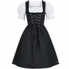 Vrouwen Middeleeuwse Kostuum Dres Duitse Oktoberfest Dirndl Dr Cosplay Kostuum Partij Beierse Meisje Tavern Maid Dres f9D5 #