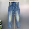 Neue Männer Jeans High-End-Retro Nostalgie Gerade Bein Männer Hosen Mi Casual Slim-Fit Versi Busin Stretch Denim Hosen O2Vw #