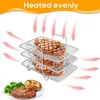 Double Boilers Air Fryer Rack For Ninja Multi-Layer Basket Stainless Steel Grilling Cooking Durable Easy To Use