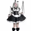 Japońska gotycka lolita Dr Women Y2K Halen Maid Cosplay Cosplay Costume Party Dres Girl Sweet Anime Rola Rola Mundliform Zestaw Nowy J30W#