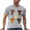 Söt Overwatch Gaming Cats t-shirt blanker söta kläder vanligt vita t skjortor män y1wo#