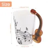 Mugs Creative Novelty Guitar Handle Ceramic Cup Free Spectrum Coffee Milk Tea Personality Mug Unique Musical Instrument Gift