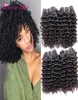 Kinky Curly Human Hair 4 Bundles Natural Black 10A 100 Unprocessed Human Remy Hair Short Salon Curly Weave Brazilian Virgin Hair W5142972