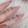 Kolczyki stadniskie Modna przebijanie traga gwiazda kryształowe kołki do uszu kolczyki dla kobiet biżuteria biżuteria prezent upuszczony dostawa OTSGB
