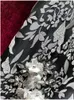 Robe noire à imprimé Floral, sans manches, col rond, strass, longueur aux genoux, robes décontractées, printemps 2024, X4M2612306