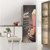 Pegatinas Etiqueta de la puerta del refrigerador de oro negro autoadhesivo impermeable papel tapiz 3D envoltura de la puerta del refrigerador cubierta mural decoración de la cocina de la habitación del hogar