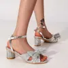 Sandals New 2023 Summer Woman Super High Heel with Butterfly-knot Sweet Lady Office Shoes Plus Size 35-46 H240328IS1H