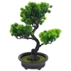 Decorative Flowers Artificial Plants Indoor Bonsai Pine Tree Mini Desk Fake Decorations Cute Office