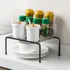 Kitchen Storage Iron Rack Closet Shelf Dish Drying Spice Jars Holder Seasoning Bottles Shelves Organizer