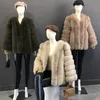 Outono e inverno comprimento médio casaco de pele de raposa natural feminino jaqueta de pele fiável o mais popular casaco de pele real roupas femininas 32F8 #