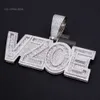 Design 3D personalizado profissional feito S Iced Out Baguette Moissanite Letter Pendant