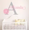 Adesivos yoyoyu nome personalizado, adesivo de parede para quarto de bebê, nome personalizado para menina e menino, decalque de parede, mural de berçário, decoração de pôster w27