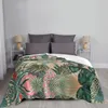 Cobertores Plantas tropicais Jungina florestal de manta de veludo para roupas de cama ao ar livre