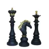Skulpturer nordiskt harts schack staty hem prydnader svartvita schackbitar kung och drottning vardagsrum dekoration