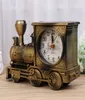 عتيقة Retro Train Desk Clock Decor Decor 3 Colors Creative Quartz Clocks Promition Gift with boxes5989877