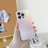 Gradient Matte Phone Case For iPhone 15 Pro Max 14 Plus 13 12 11 Laser Frosted Glass Lens Camera Protective Shockproof Bumper Hard Cover