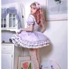 Gothic Lolita Dr krótki rękaw Kawaii Paid Party Dres Cosplay Cats Girl HARAJUKU Śliczny mundur r4en#