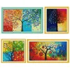 Curtains Joy Sunday Stamped Embroidery Cross Kit Money Tree Printed 11ct 14ct Counted Craft Needlework Diy Handmade Decoration Set